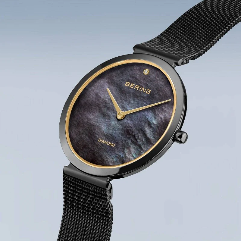 Bering Black Ladies Watch with Diamond 18132-132 - Image 2