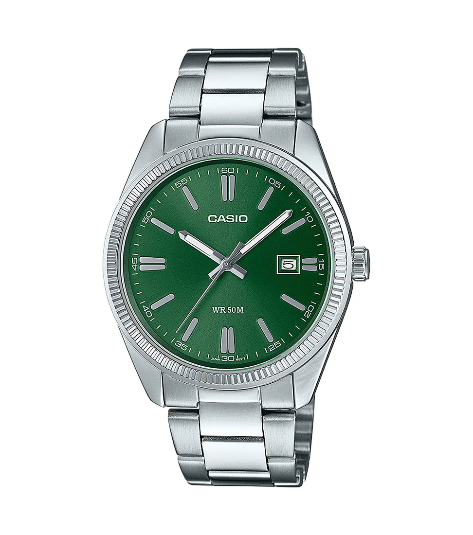 Casio Men's Watch Green Dial Watch MTP-1302PD-3AVEF