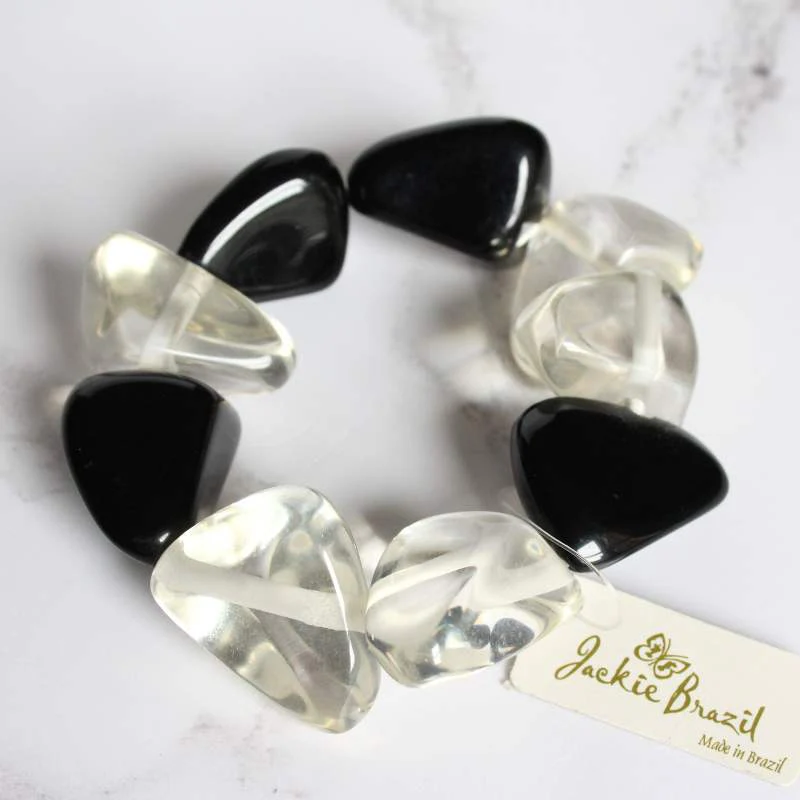 Jackie Brazil Black and Clear Bracelet - Image 2