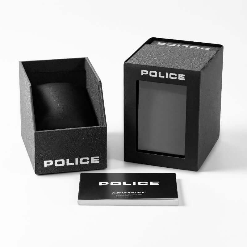 Men's Police Undaunted Watch Navy Leather Strap - Image 4
