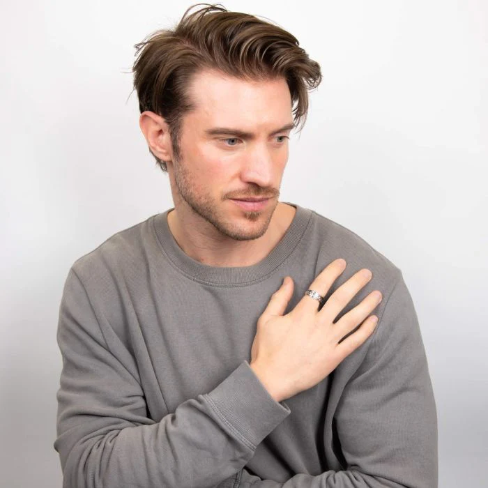Men's Silver Celtic Spinning Ring - Image 3