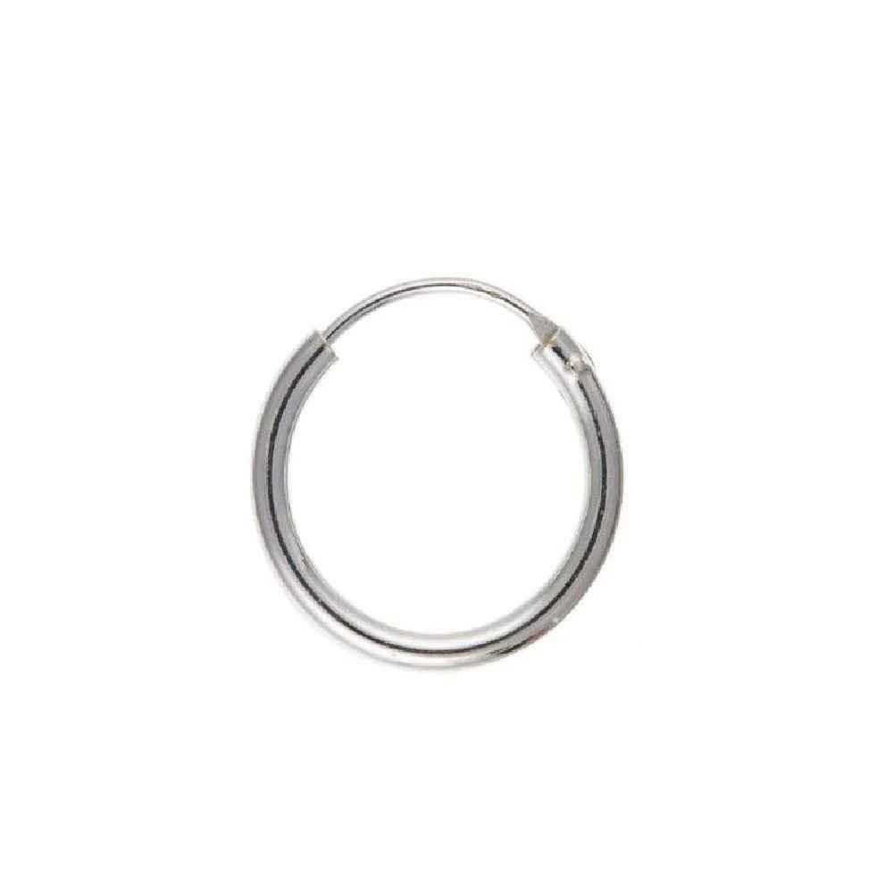 Men's Silver Single Hoop Earring