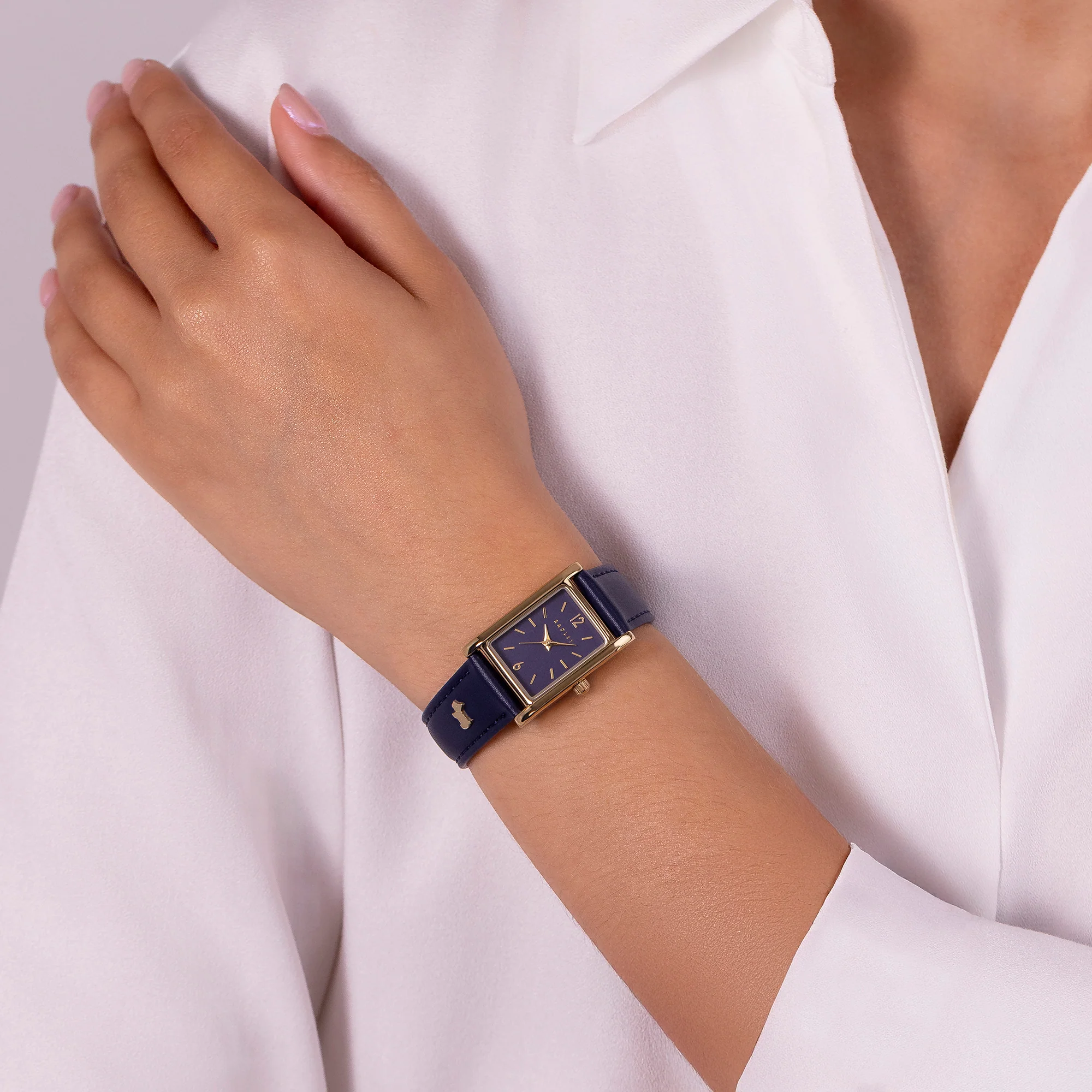 Radley Gold Plated Case Ink Navy Leather Strap Watch RY21900 - Image 2