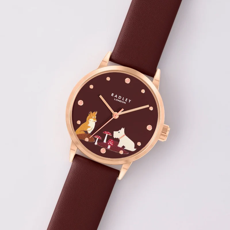 Radley Ladies Watch Oxblood Leather Strap RY21540A - Image 2