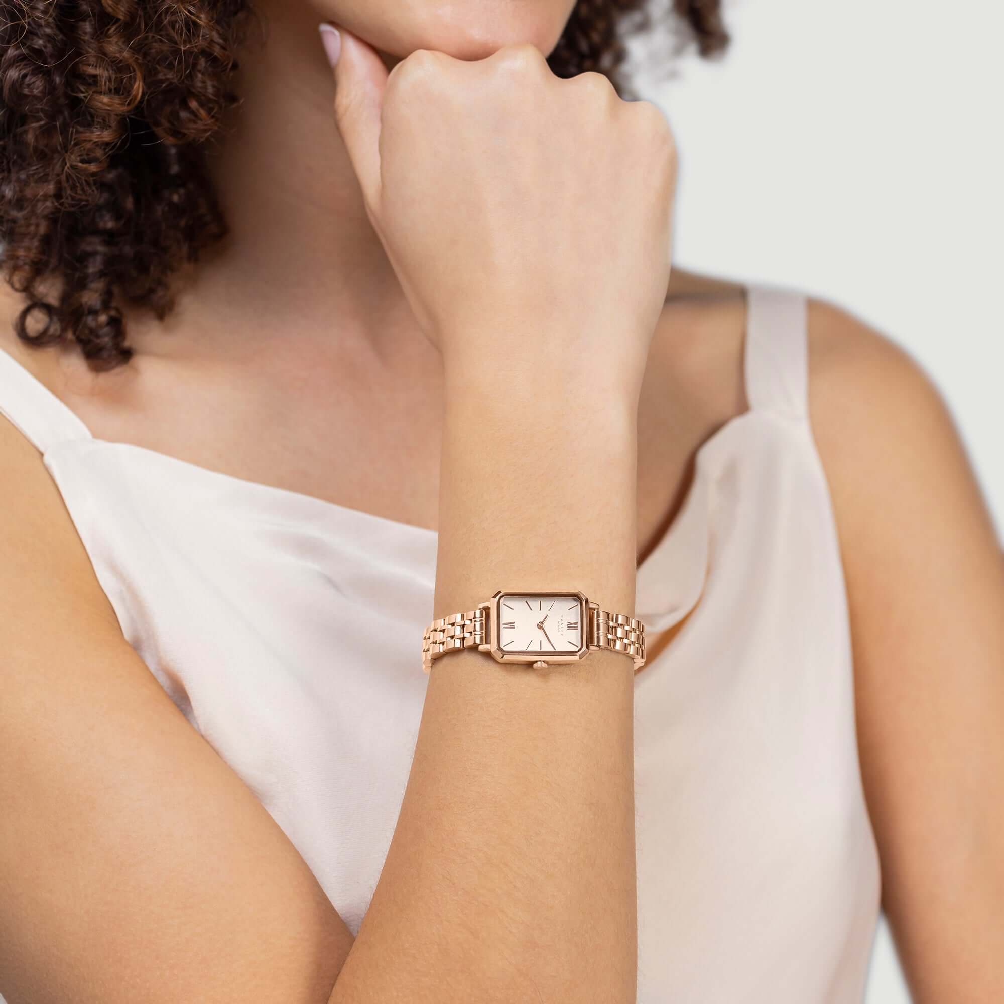 Radley Rose Gold Watch with Rectangular Dial - Image 3