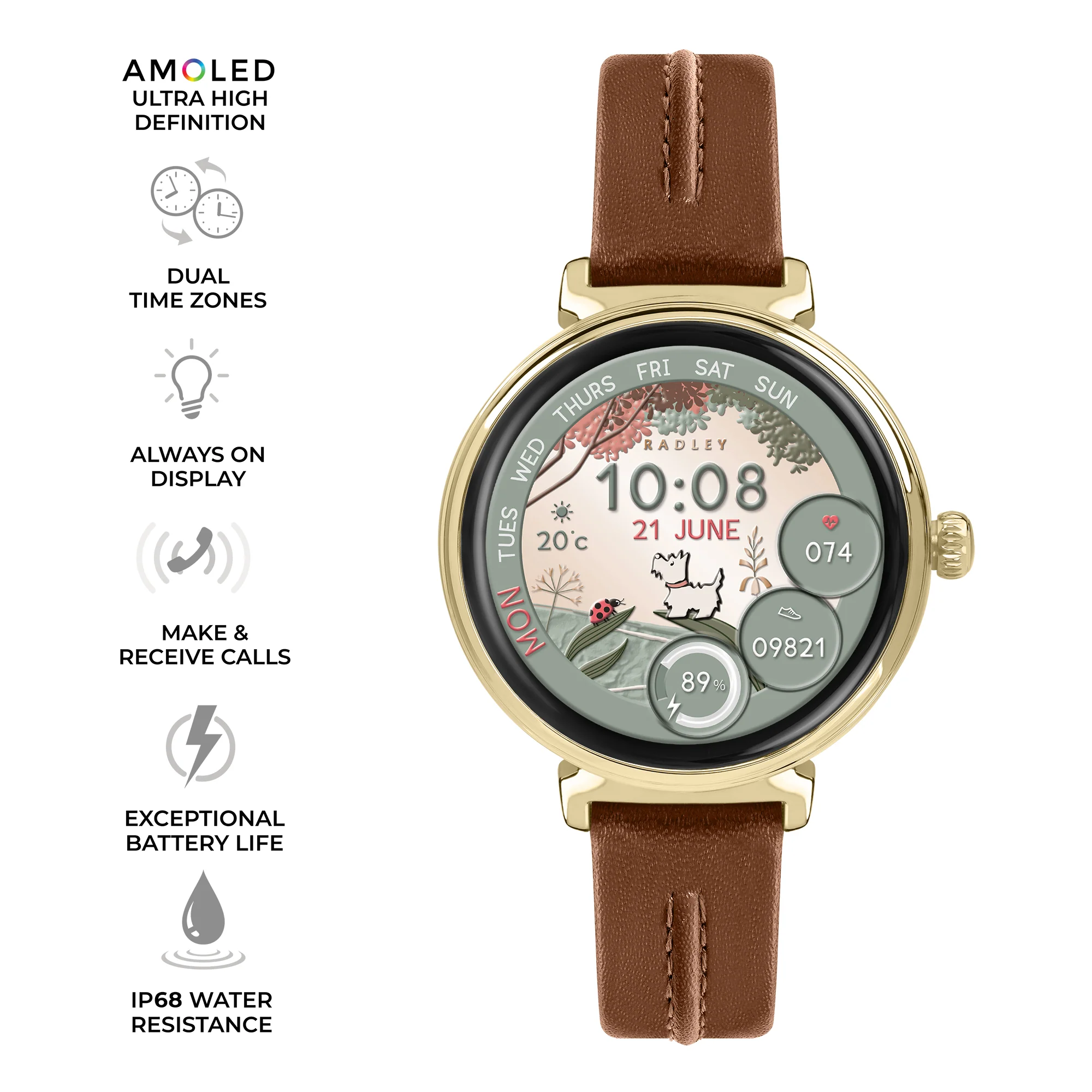 Radley Series 48 T-Bar AMOLED Ladies Smartwatch RYS48-2194 - Image 2