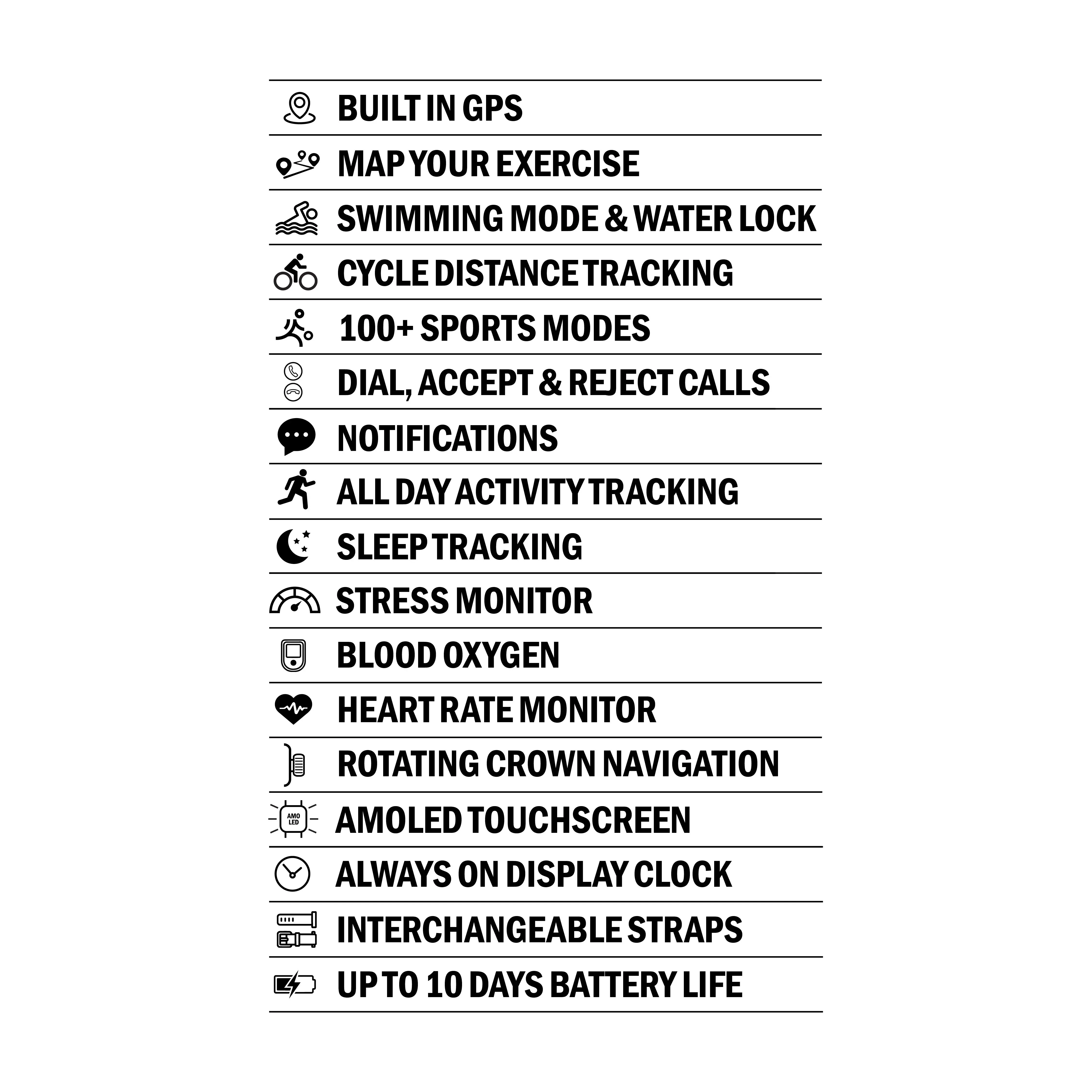 Sekonda Motion Pro GPS Smart Watch Silver Silicone Strap (30241) - Image 2