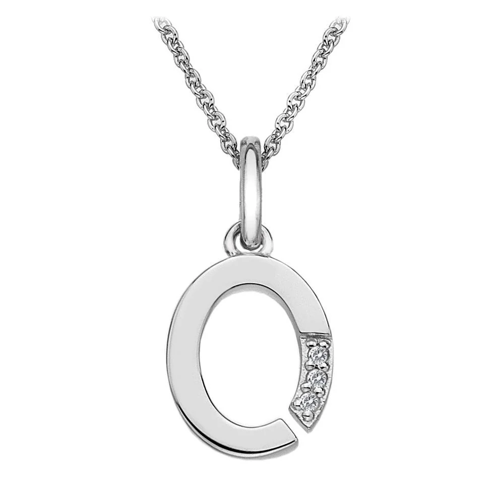 Silver and Diamond Initial Necklace - Image 15