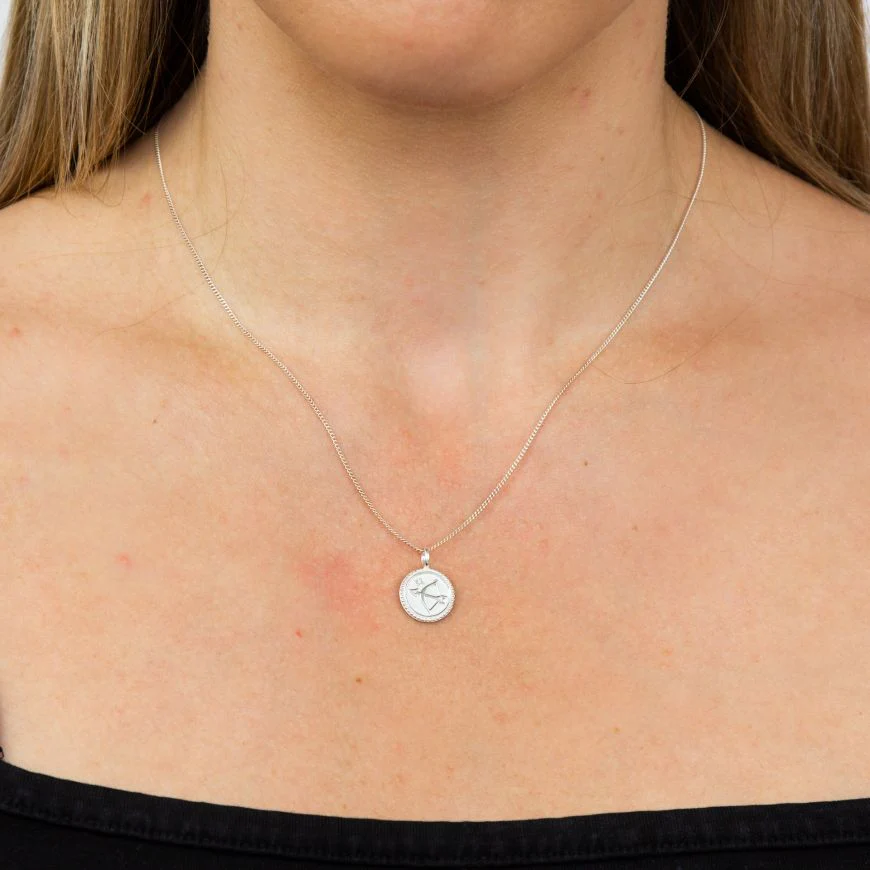 Silver 'Strength & Growth' Empowerment Disc Pendant - Image 2