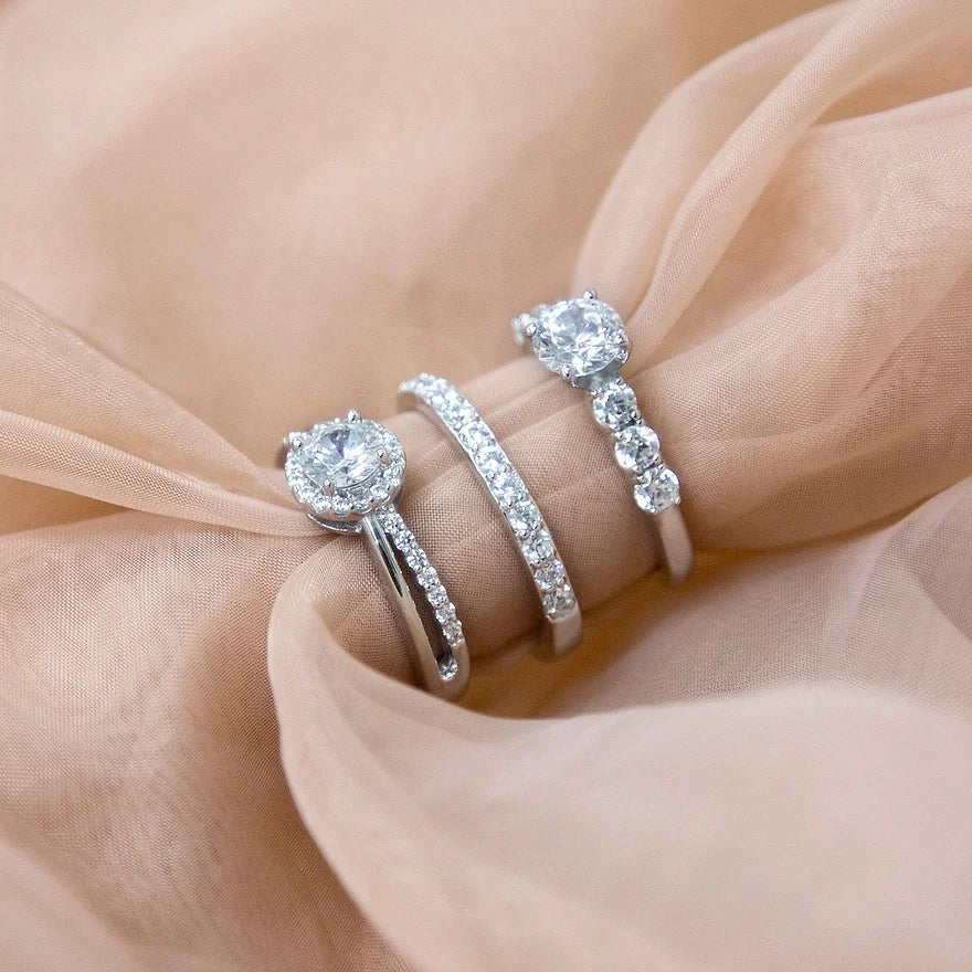 Diamonfire Half Eternity Zirconia Ring - Image 3